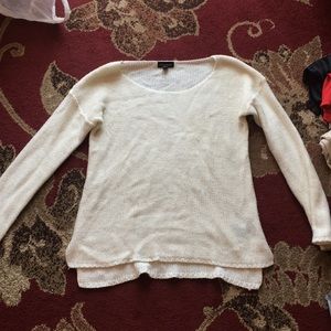 White knit sweater